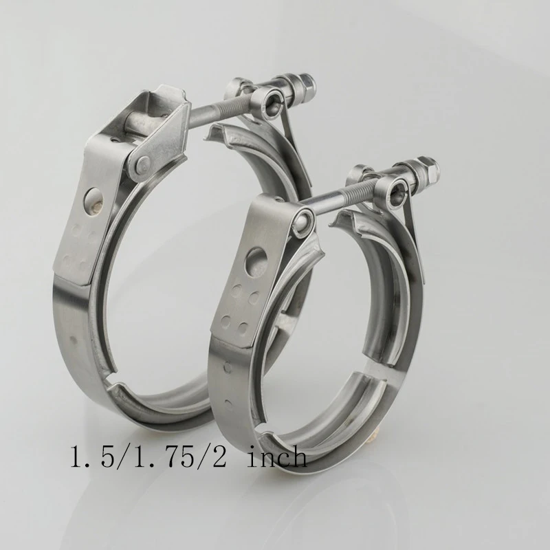 

1.5/1.75/2 inch V-Band Clamp Stainless Steel Exhaust Downpipe Clamp Flat Flange Assembly