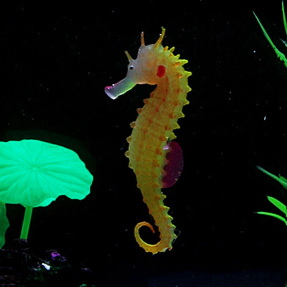 1 шт. светящаяся силиконовая морская лошадка для аквариума|Декорации| |