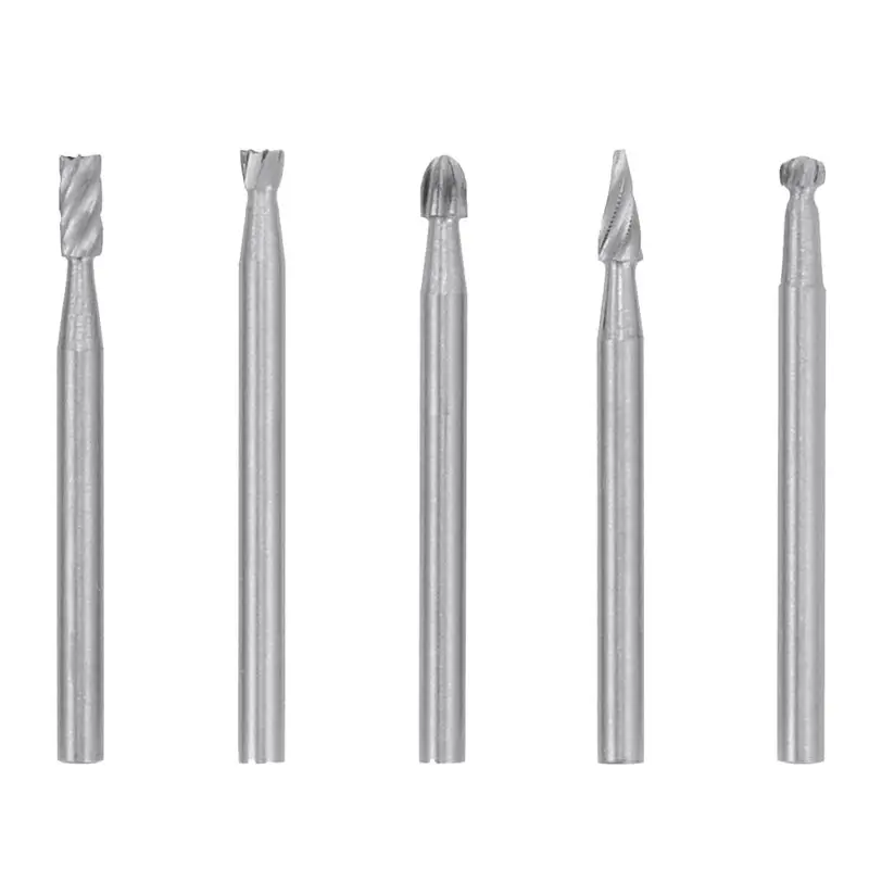 10pcs HSS Tungsten Carbide Rotary Cutting Burr Set Grinder Bit 1/8 inch (m) Shank Woodworking Carving Tools | Инструменты