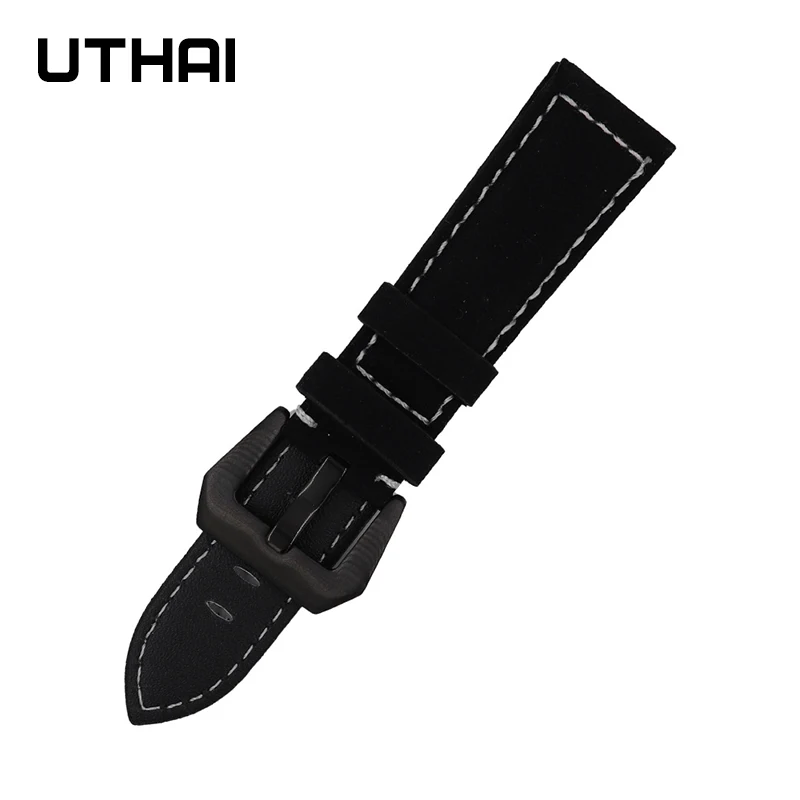 UTHAI ремешок из натуральной кожи 20 мм 22 для Samsung Galaxy Watch 42 46 Gear S2/3 Аксессуары
