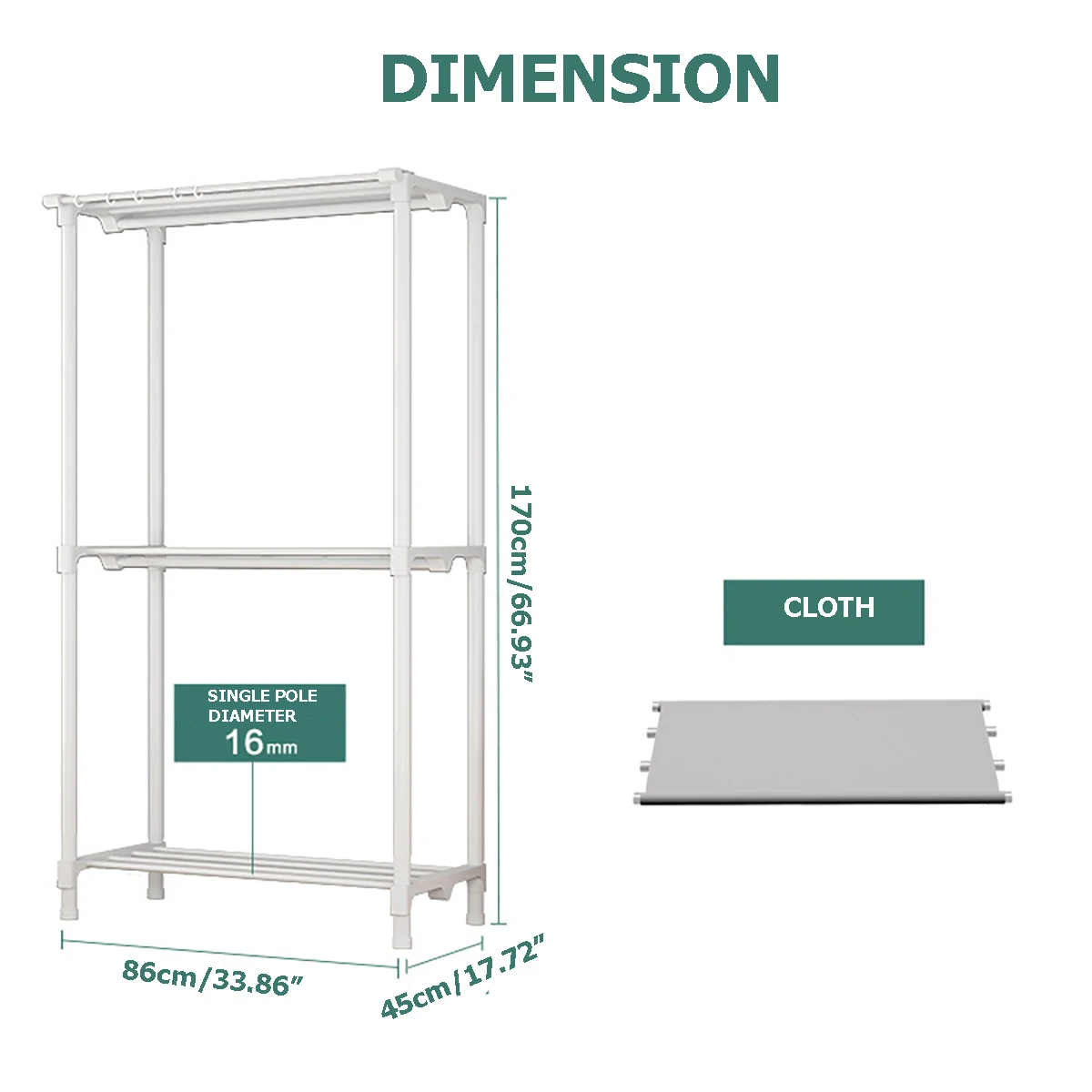 

Closet-Hanger Clothing Storage Wardrobe Rack Organizer Cabinet Home Clothing Closet easy Assembed Storage Holders & Racks