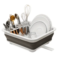 foldable dish rack kitchen storage holder drainer bowl tableware plate portable drying rack home shelf dinnerware organizer