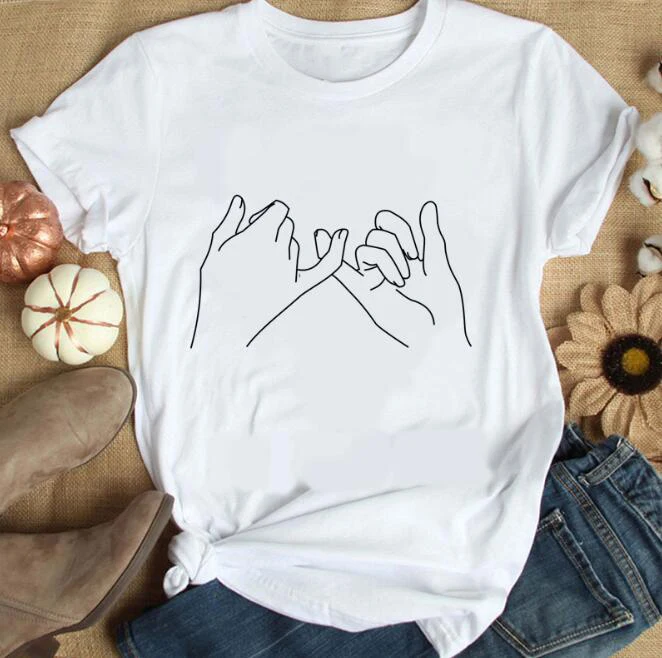 Футболка с надписью Hand in Забавные Рубашки жестами 100% хлопок Повседневная