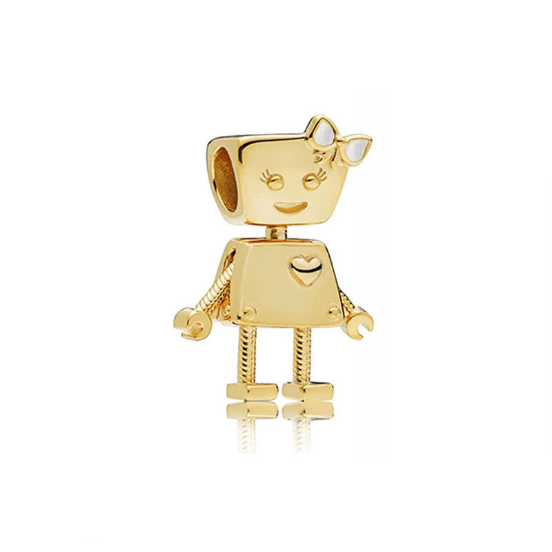 Bella robot charms pendant bead diy bangle fit pandora bracelet for women gift new | Украшения и аксессуары
