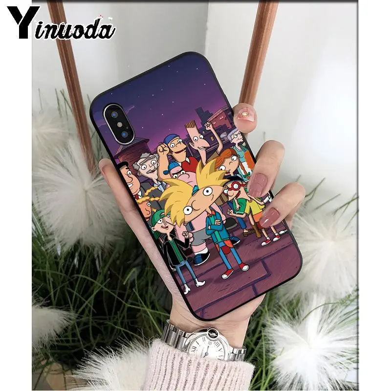 A16 Yinuoda Hey Arnold TPU силиконовый мягкий черный чехол для телефона iPhone 5 5Sx 6 7 7plus 8 8Plus X XS MAX XR - Цвет: A16