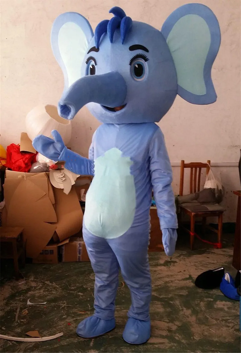 

Blue Elephnt Mascot Costume Suits Cosplay Party Game Dress Outfits Clothing Advertising Carnival Halloween Adults Christmas