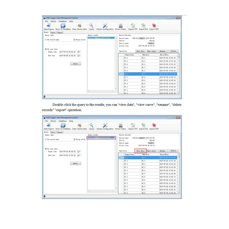 

Large storage space, high-precision USB temperature and humidity recorder, automatic data recording and curve generation