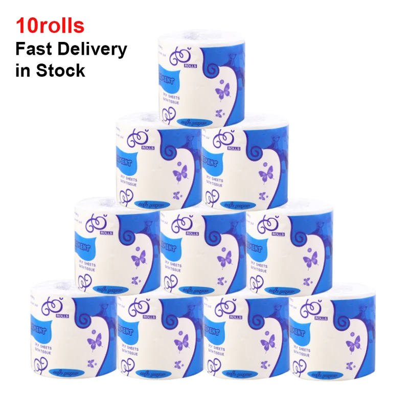 10 рулонов шелковистая и гладкая мягкая 3 слойная туалетная бумага для дома кухни