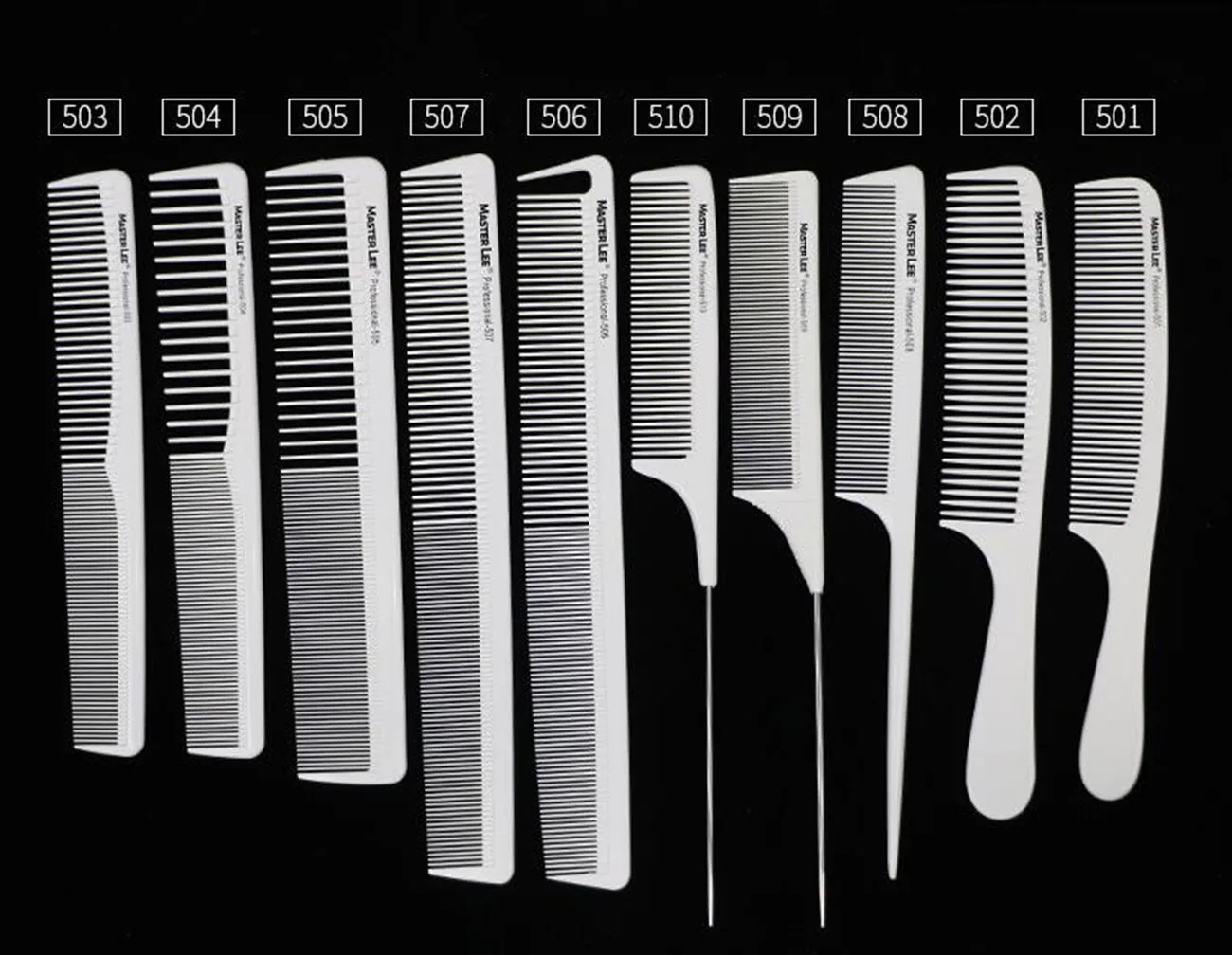 10 шт. парикмахер углерода гребень в белый Цвет Популярные термостойкие волос