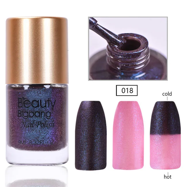 006 Beautybigbang 9 мл блеск лак для ногтей Температура Изменение цвета термальный лак для нейл-арта 8 изменение цвета лак - Цвет: 006