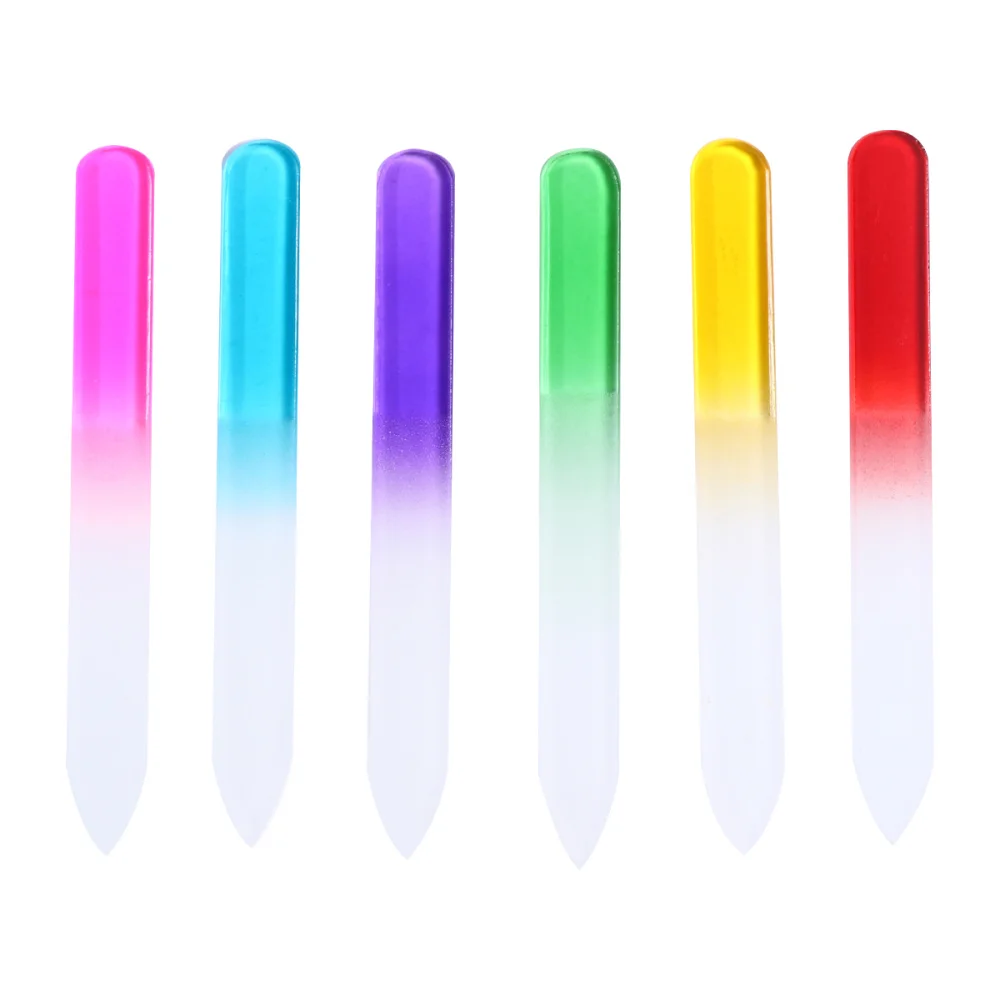 

30pcs Crystal Glass Nail Files Professional Nail Buffer Shine Polisher Manicure Tools for Home Nail Salon (Mixed Colors, 14CM)