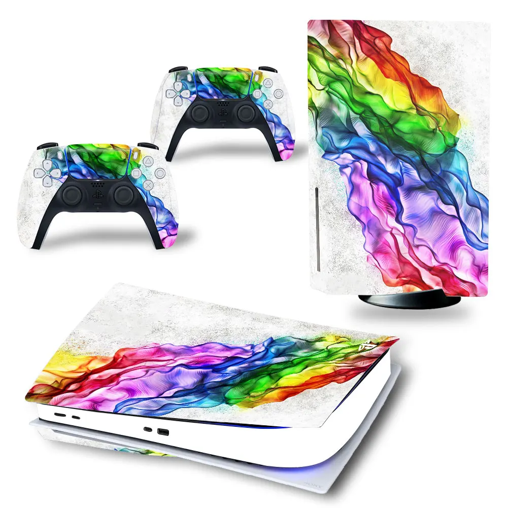 Наклейка для PS5 Disk skin наклейка ps5 на консоль + 2 контроллера Sony Playstation 5 disk version skins |