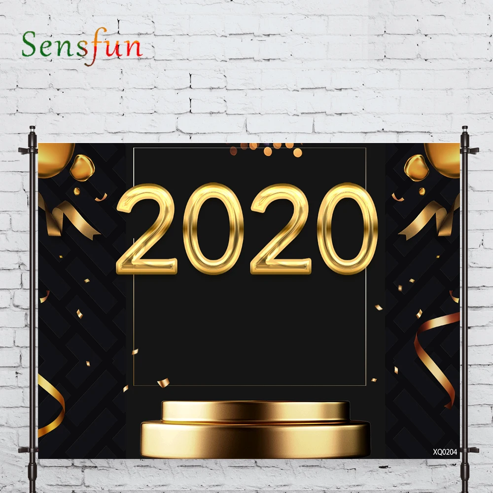 LEVOO фон для фотосъемки с изображением Новый год 2020 праздновать вечерние Золотой