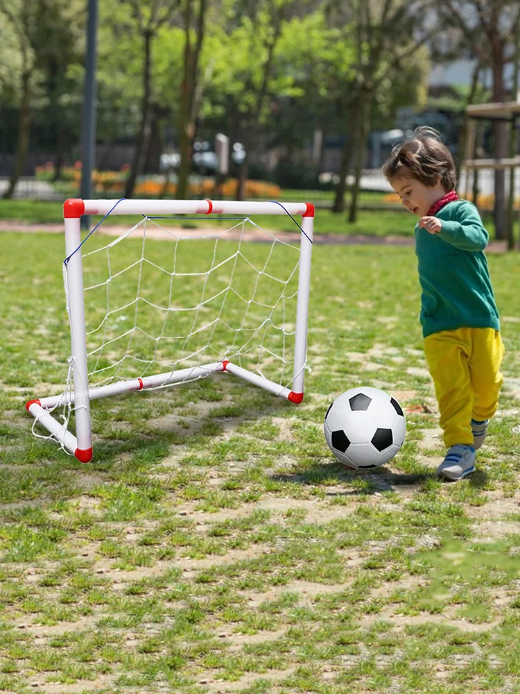 Портативная Детская футбольная гола Дверь ворота детский футбольный мяч насос
