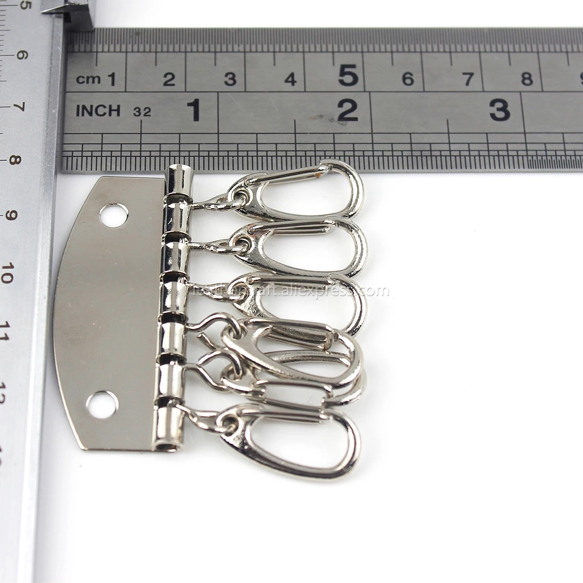 Металлический держатель для ключей 1 шт. органайзер с 6 крючками кожаного