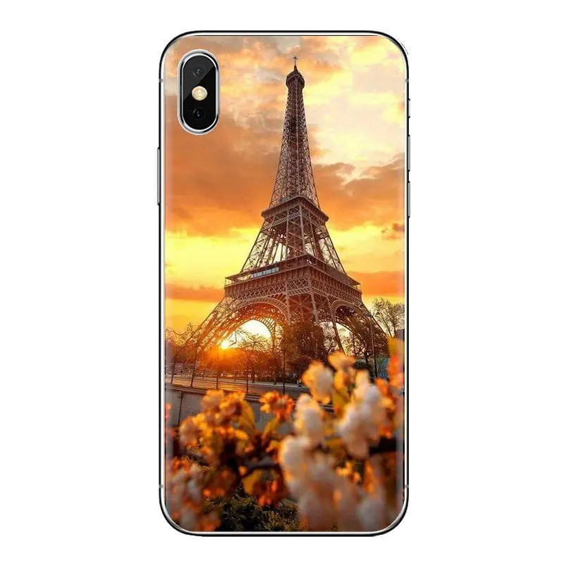Мягкий ТПУ чехол для телефона Париж башня жалюзи huawei G7 G8 P7 P8 P9 Lite Honor 4C 5X 5C 6X Коврики