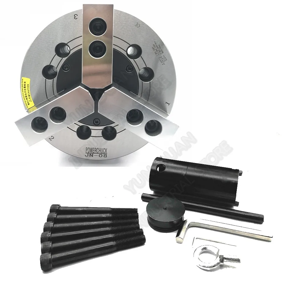 6 дюймов гидравлический патрон сети переменного тока три 3 челюсти полые Мощность