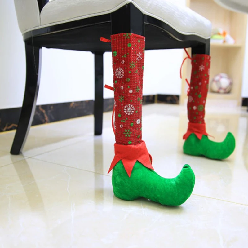 

1PC Non-slip Cases Party Decoration 2022 Christmas New Year Table Feet Cover