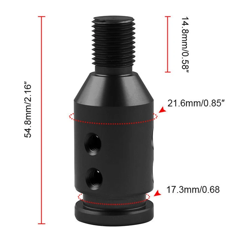 

2021 New 1Set Automobile Gear Shift Head Screw Converter Shift Knob Adaptor For Screwless Shift Lever Black 1.2x1.25 Shift Lever
