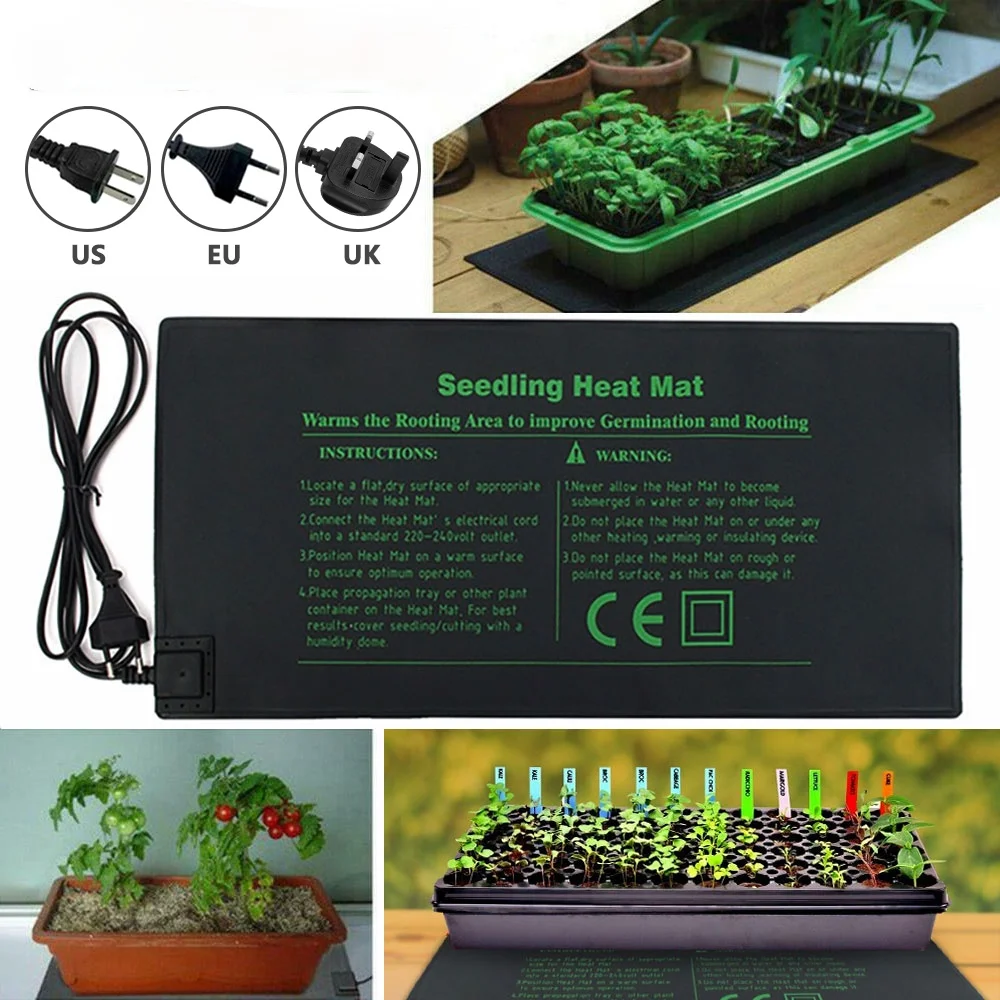 

24x52CM Seedling Heating Mat Waterproof Plant Seed Germination Propagation Clone Starter Pad Garden Supplies Seedling Heat Mat