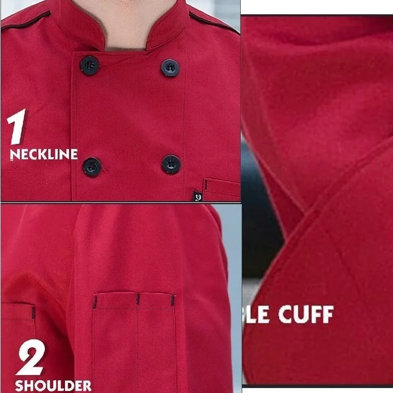 Куртка шеф-повара с длинным рукавом для мужчин и женщин унисекс одежда ресторана