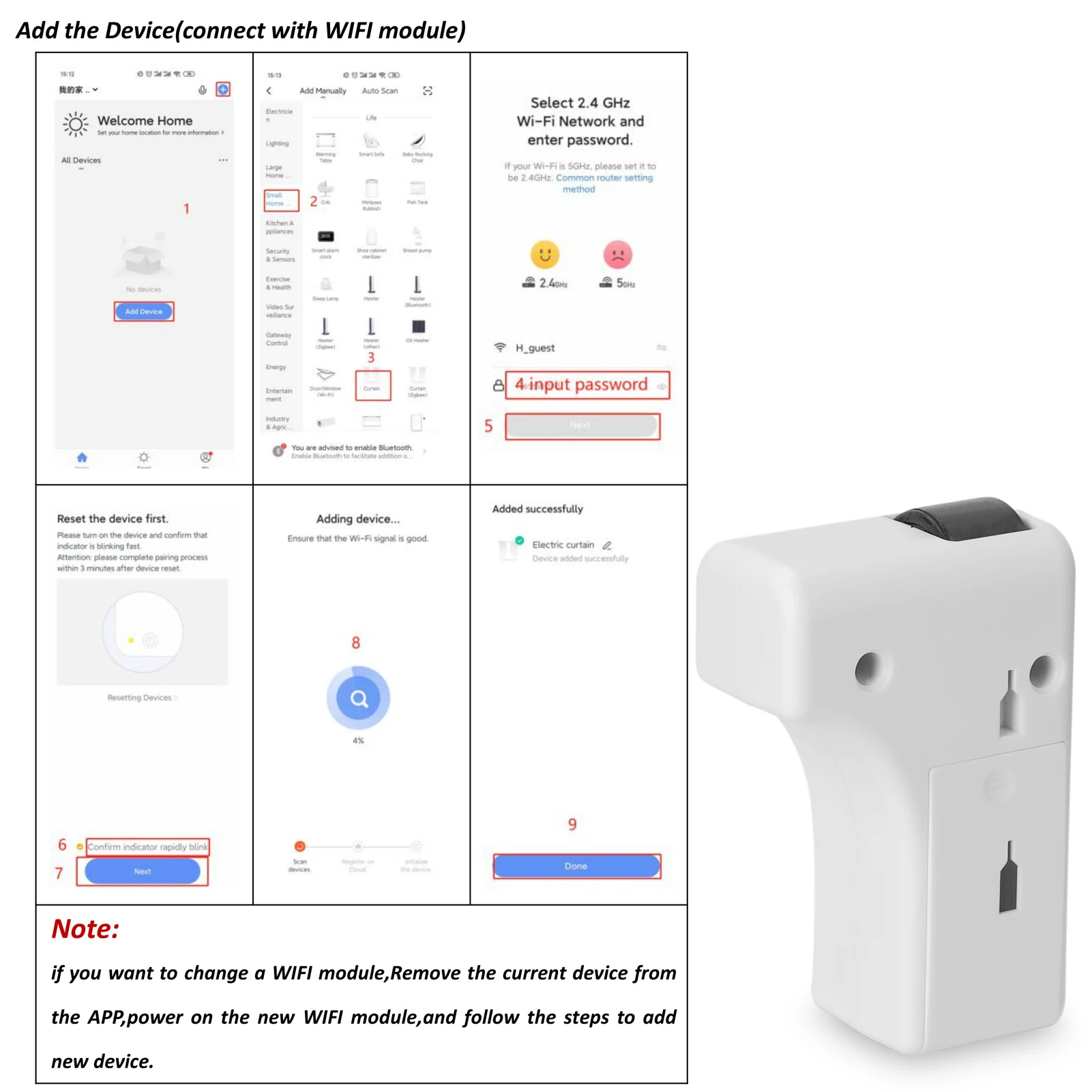 

M026 Tuya WiFi Smart Curtain Motor Remote Controller Electric Curtain Motors Voice APP Control Compatible with Alexa Google Home