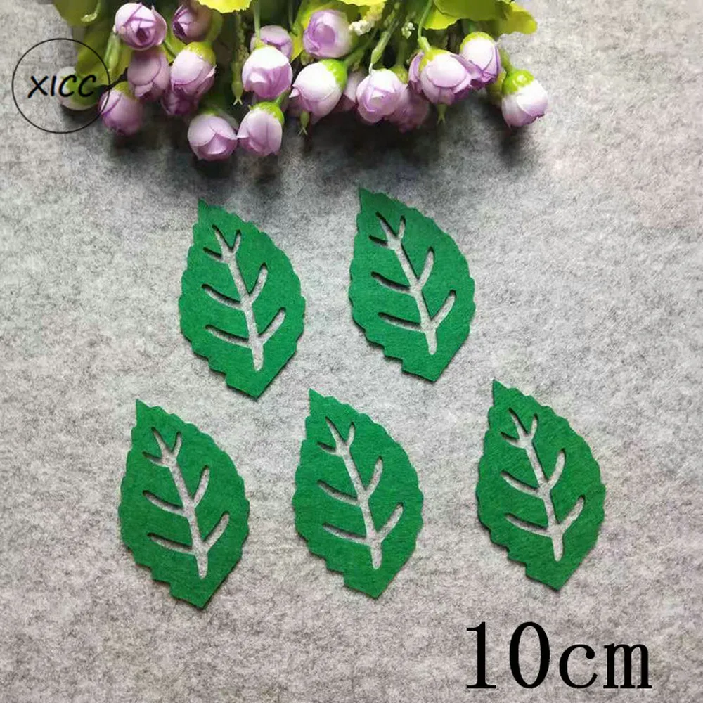 XICC лист Войлок нетканый зеленые листья дерева нашивка для детского сада школы