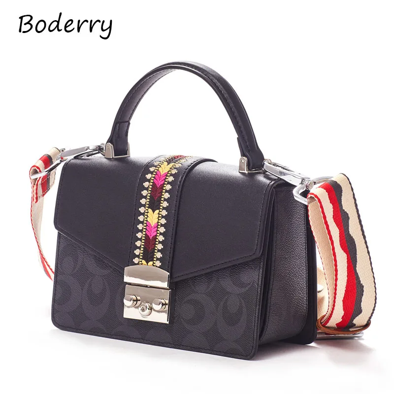 Boderry НОВЫЕ ПОСТУПЛЕНИЯ ретро сумки с вышивкой высокое качество почтальон