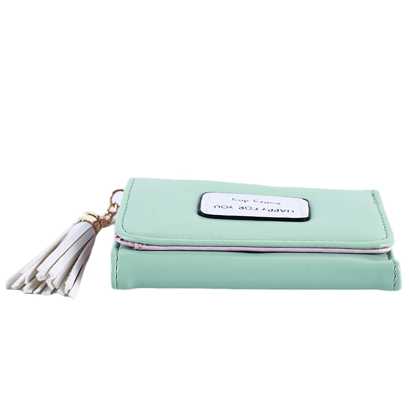 

Women Wallet Lady Tassel Short Wallets Large Capacity Hasp Bag Tassel Dark Buckle Mini Wallets Billetera Mujer