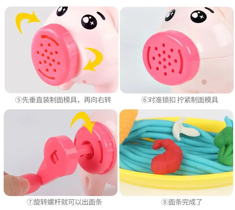 Парикмахерская глина Детский play-doh набор форм DIY игрушки для стрижки волос и сдавливания волос игрушки