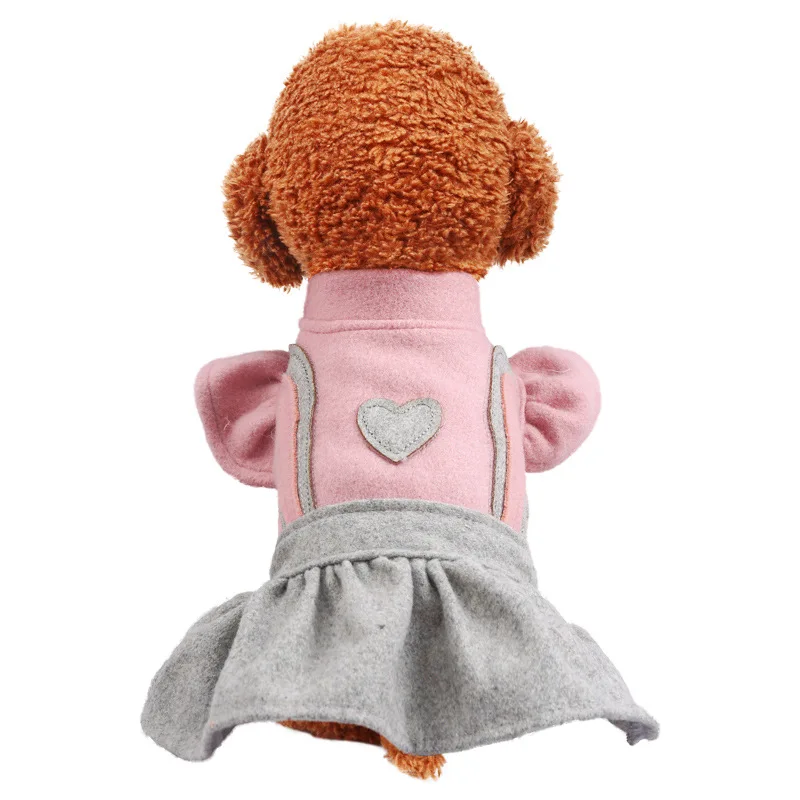

The new pet clothing teddy bear leung love rabbit woolen cloth skirt dog clothes