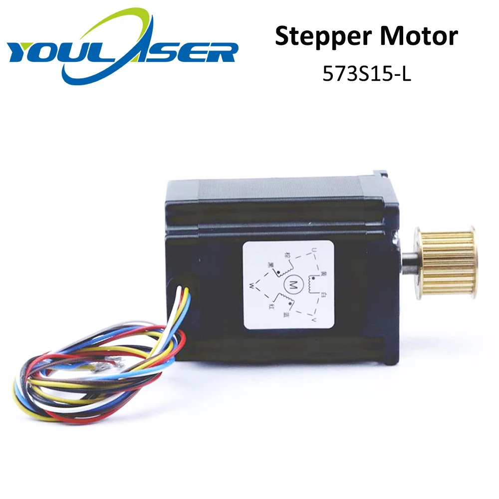 YOULASER Leadshine 3 фазы шагового двигателя 573S15 L для NEMA23 5.8A Длина 76 мм вал 8 мм|Шаговый