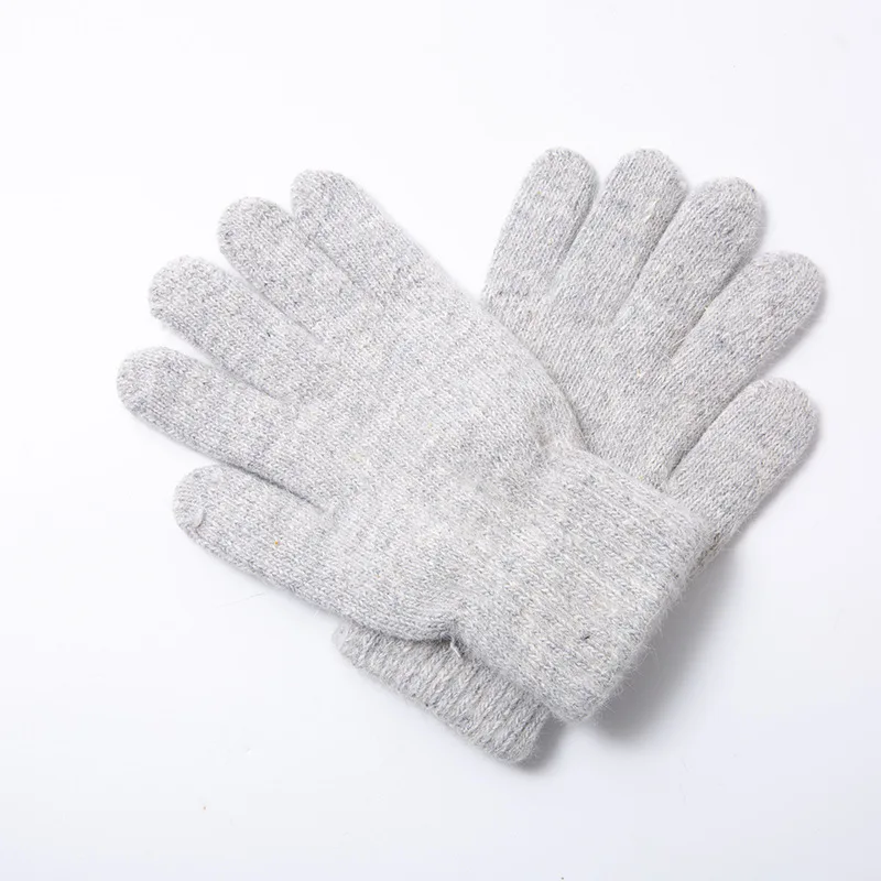 New Winter Women Soft Warm Knit Gloves Fashion Rabbit Hair Warmer Girls' Bright Color | Аксессуары для одежды