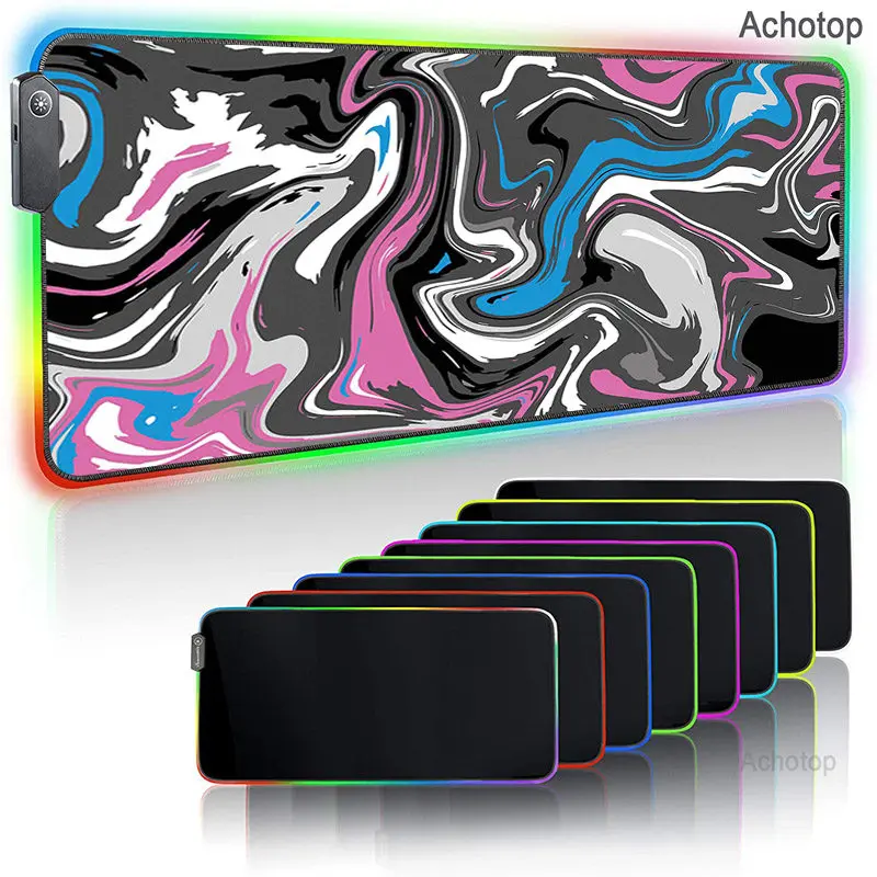 

Abstract Arg Gaming RGB Large Mouse Pad Gamer Big Mouse Mat Computer Mousepad Led Backlight XL Mause Pad Keyboard Desk Mat 40x90