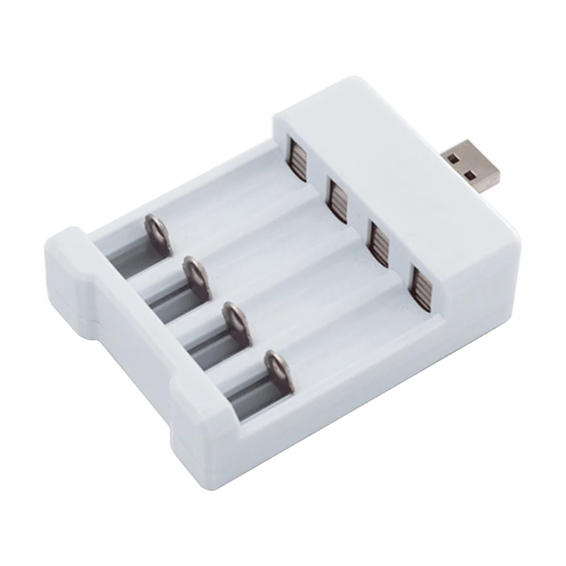 Интеллектуальное Быстрое зарядное устройство с четырьмя слотами USB для батарей AA