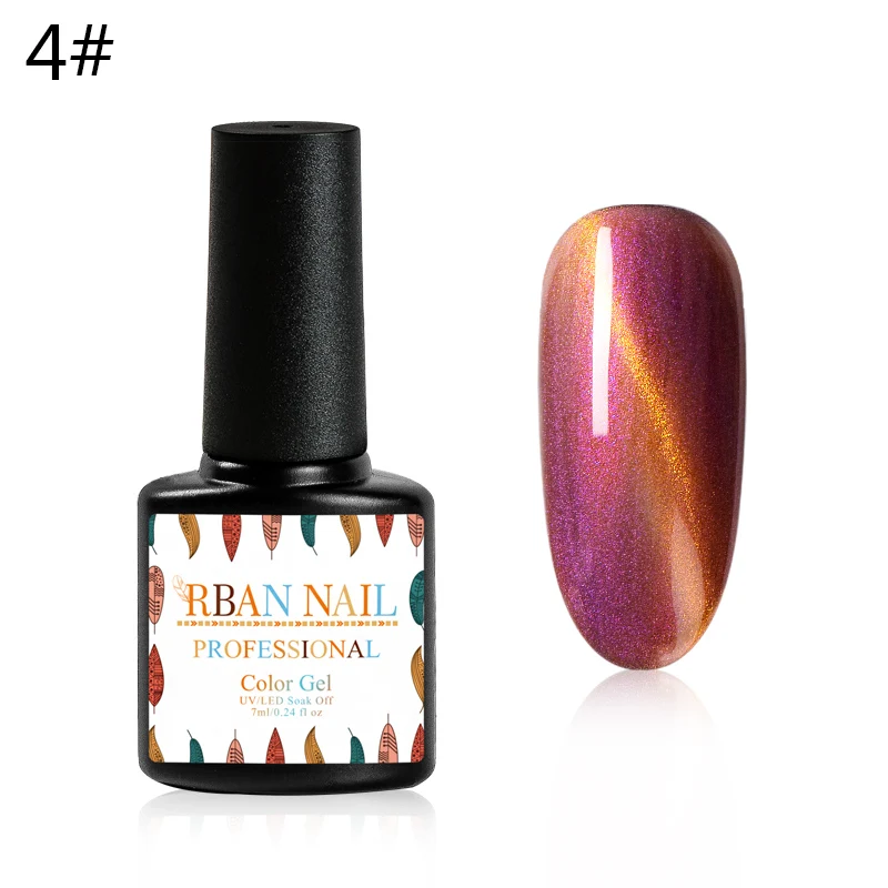 RBAN NAIL УФ Гель-лак для ногтей волшебный Звездный Гель-лак для ногтей с эффектом «кошачий глаз» лак Магнитный голографический УФ замачиваемый стойкий Гель-лак - Цвет: K1053