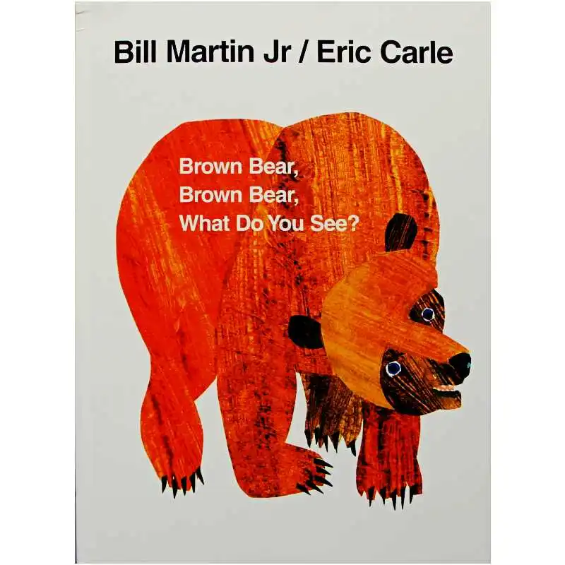 Bruine Beer Wat Zie Je Door Bill Martin Jr. Educatief Engels Prentenboek Leren Kaart Verhaal Boek Voor Baby Kids Kinderen