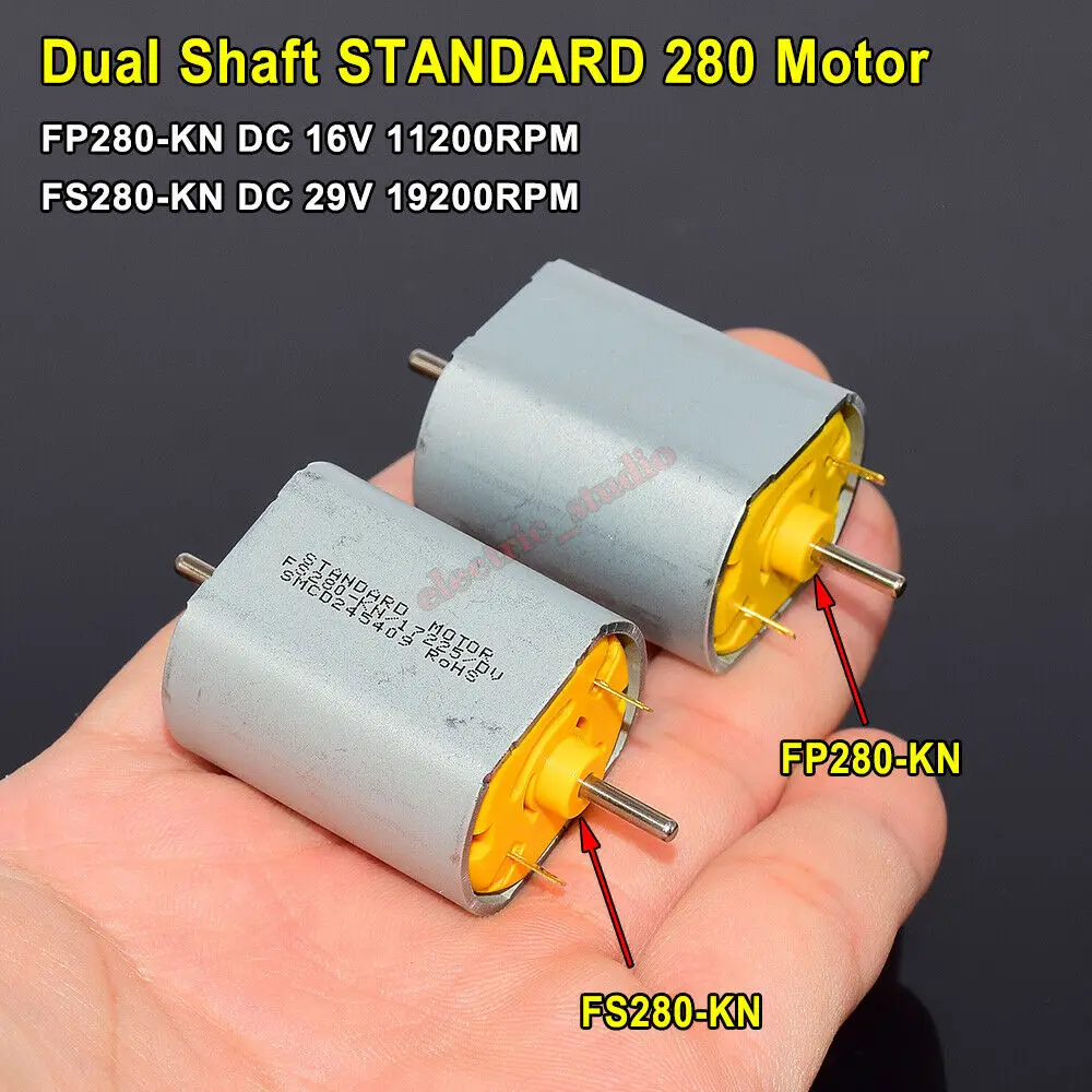 Оригинальный Стандартный FS280-KN/FP280-KN DC 16В/29В высокий крутящий момент двойной вал