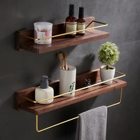 bathroom shelf bath shower shelf brass and wood bathroom corner shelf wall mounted brushed gold kitchen storage holder