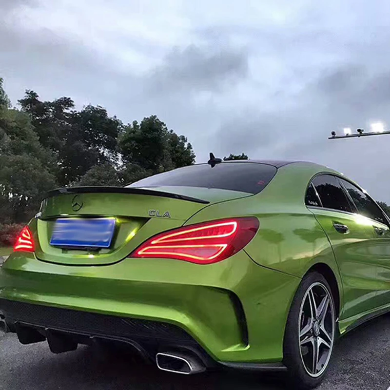 Подходит для M B CLA спойлер CLA45 W117 C117 ABS волокно задний багажник крылья бесцветный Cla