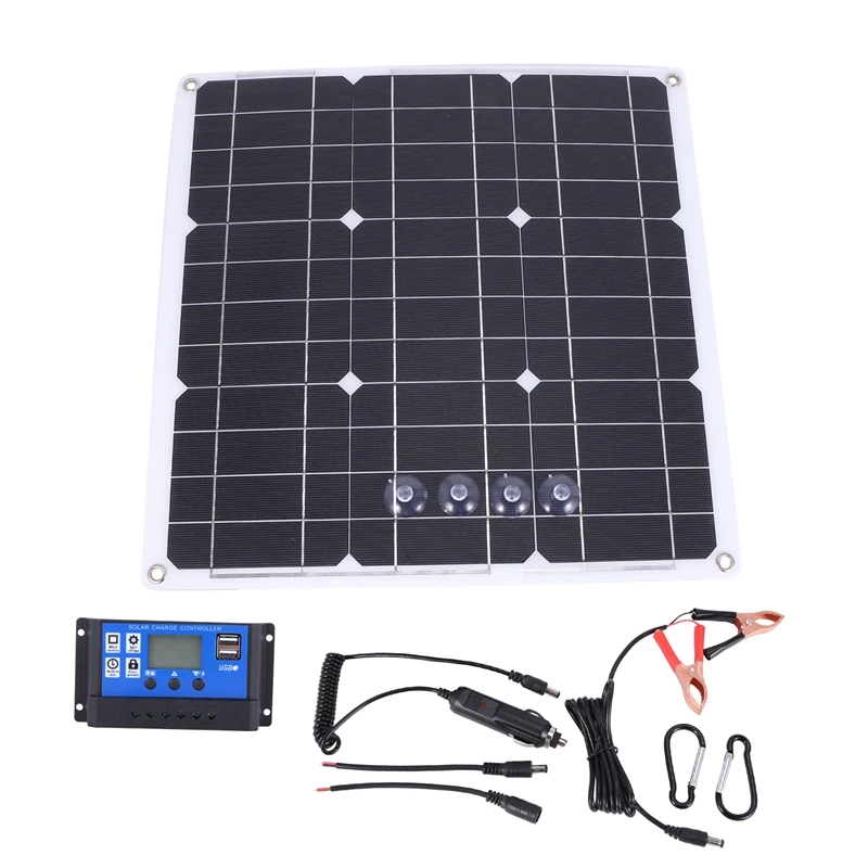 

Promotion! 200 Watt 200W Solar Panel Kit with LCD Solar Controller 12V RV Boat Off Grid