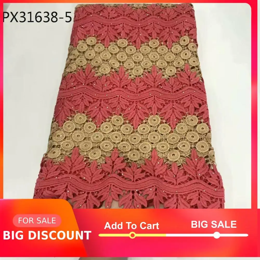 Африканский гипюр высокого качества с вышивкой хлопковое кружево для