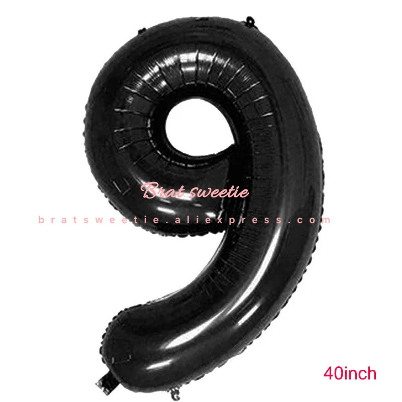 40in black 9 Вечерние шары с пандой на день рождения, декорированные пандой, фольгированные шары, латексные шары, баннер для детского душа, украшения для дня рождения - Цвет: 40in black 9