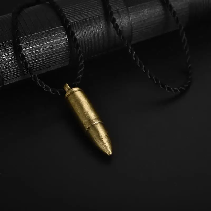 Прохладный Для мужчин пуля Нержавеющая сталь кулон Цепочки и ожерелья военные