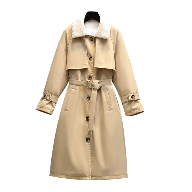 EHQAXIN Down Jacket Female 2022 Parker Cotton Padded Coat Imitation Lamb Wool Windbreaker Jacket Lace-Up Coats L-4XL