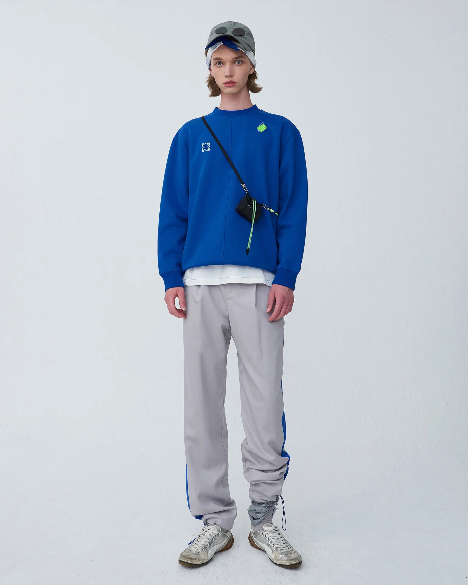 

Anime Harajuku ADER Oversized Hoodie Kawaii Monster Clothes for Teens Korean Fashion Lazy Printed Blue Sweatshirt Couples Match