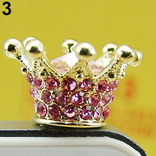 Модная заглушка Стразы Crown 3 5 мм для защиты от пыли наушников и док станции крышки