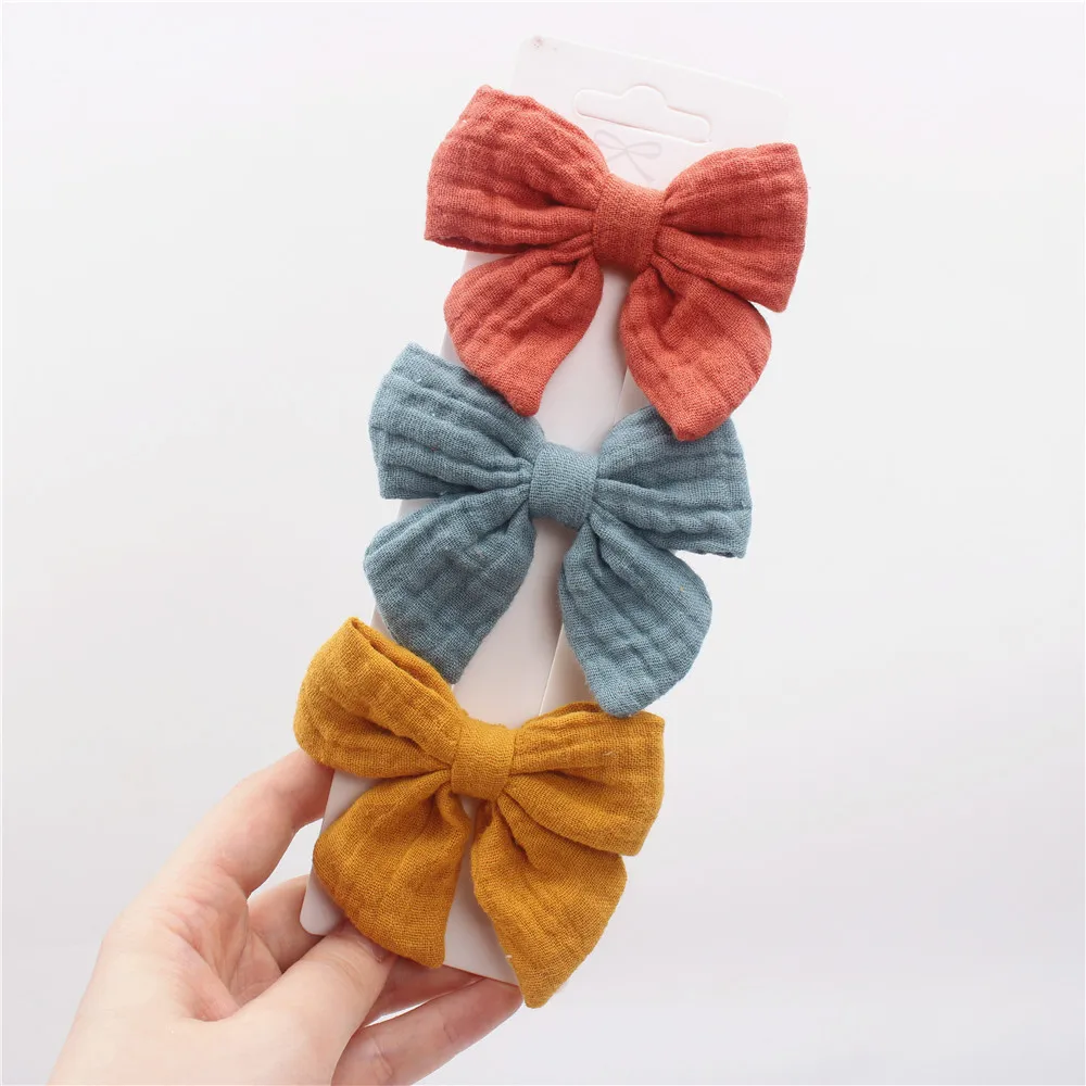 

36pc/lot Newborn Cotton Hair Bow Hair Clips,2.8inch Baby Ribbed Bow Barrettes Infant Baby Knotbow Hairpins Kids Girls Headwear