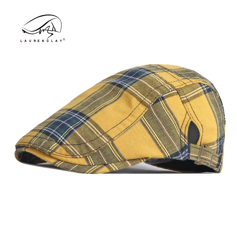 

Hat men's youth simple forward hat middle-aged and elderly plaid outdoor leisure wild sunscreen hat