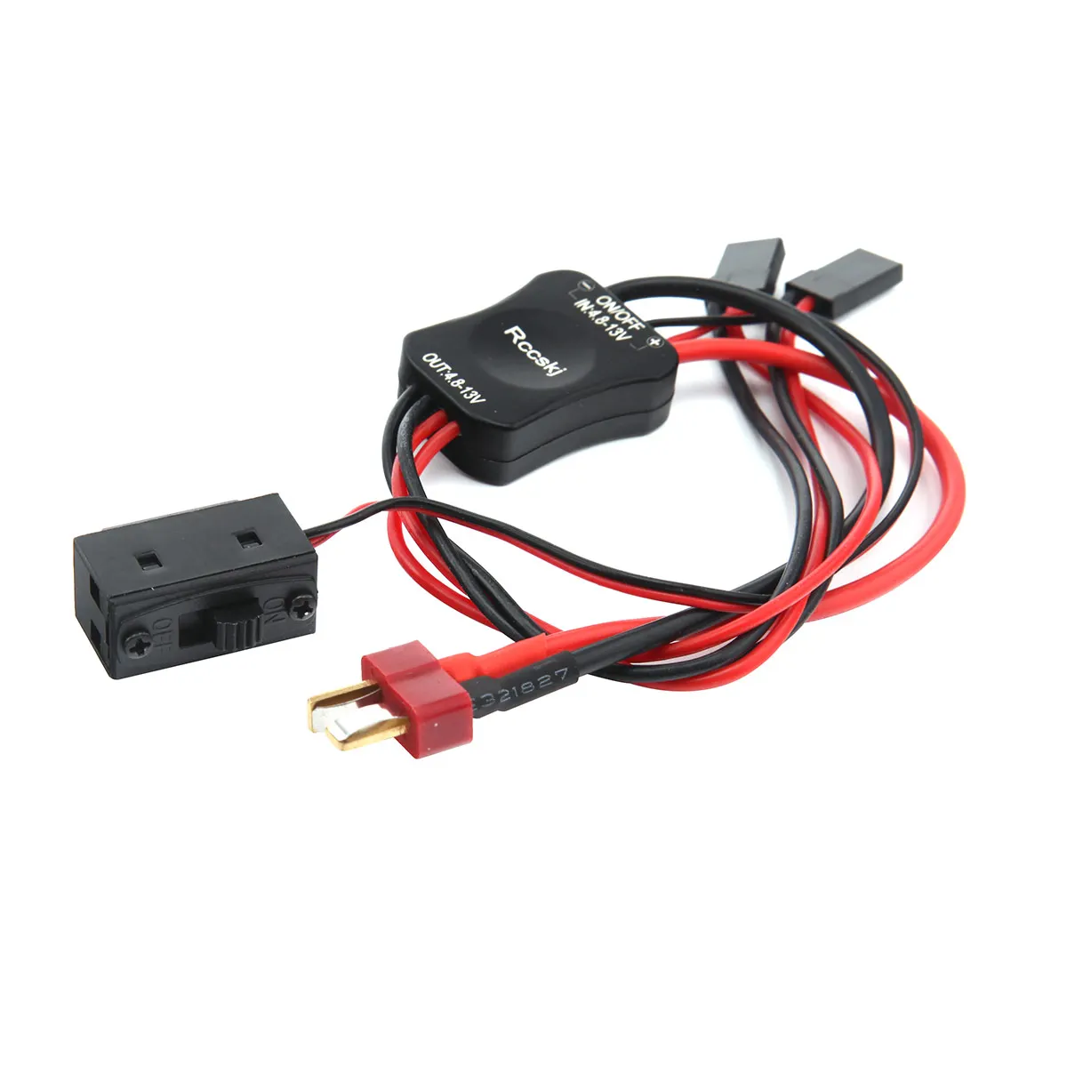 

Rccskj 4.8-13V High Current Electronic Switch With LED Indicator T Plug Use For High Voltage Servo and Receivers
